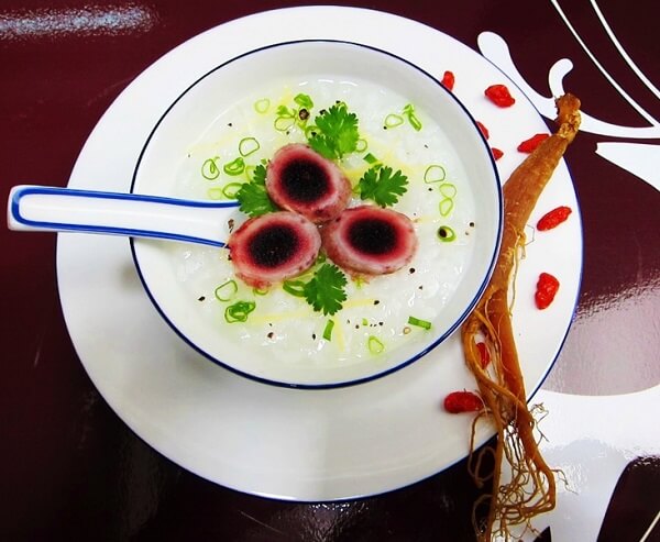 Nhung hươu nấu cháo