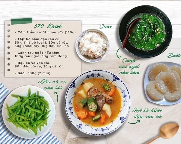 Thực đơn mẫu cho người tiểu đường