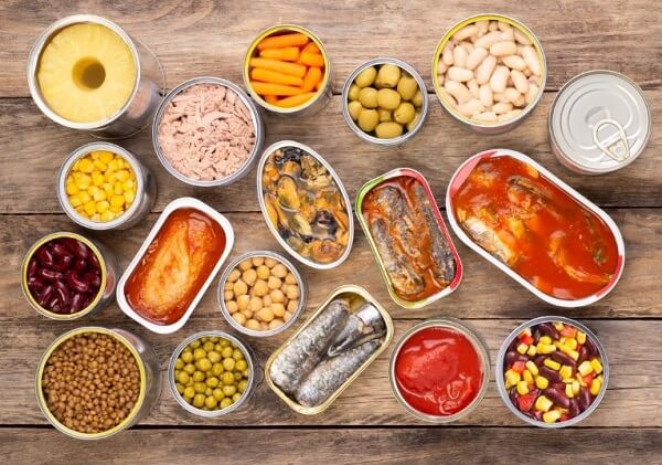 Thực phẩm đóng hộp chứa ít chất dinh dưỡng